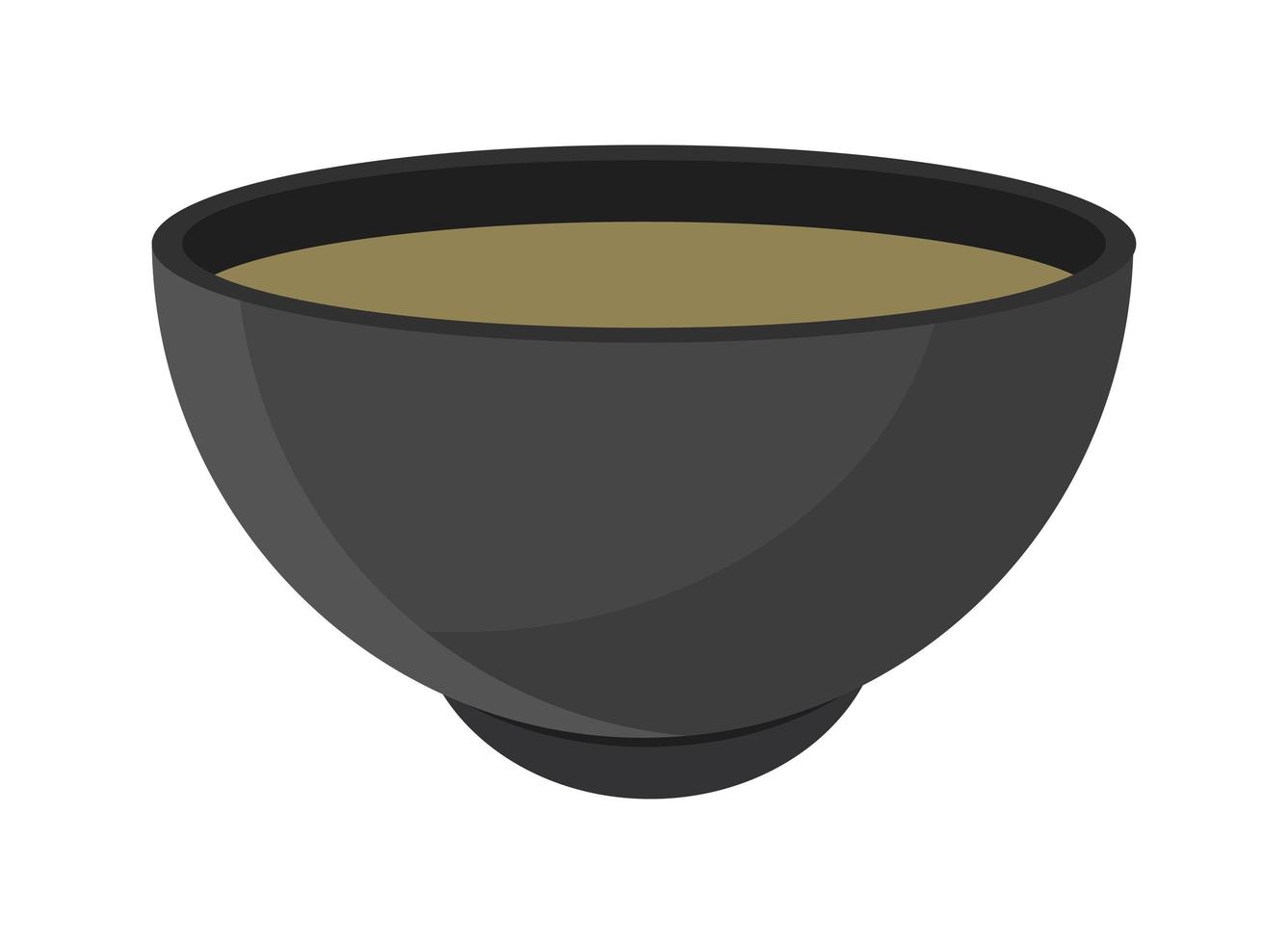 black ceramic bowl vector