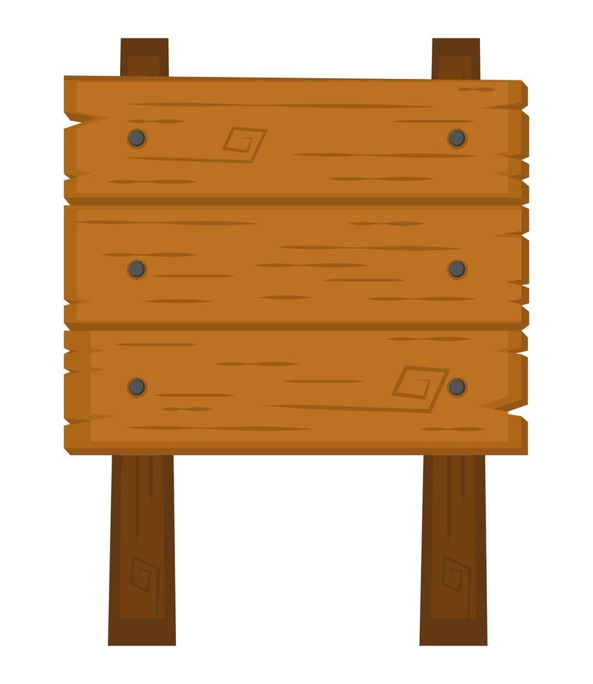 wooden board sign vector