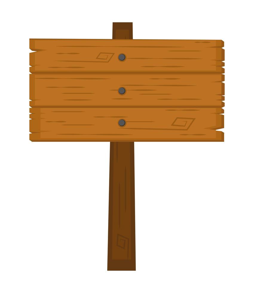 wooden rustic sign vector