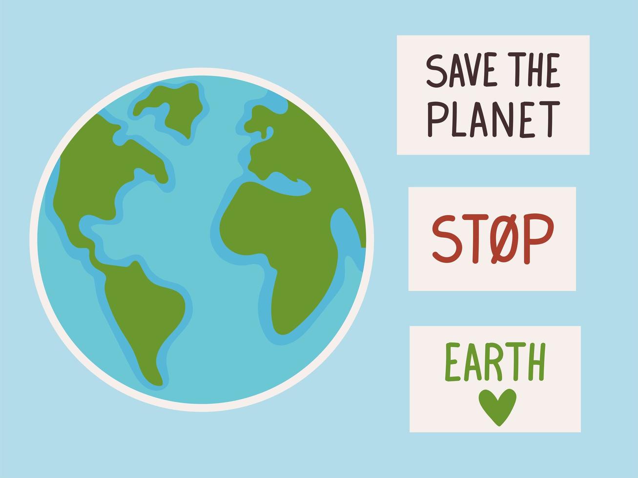 save the planet icons vector