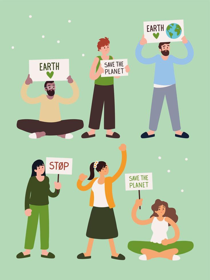people save the planet vector
