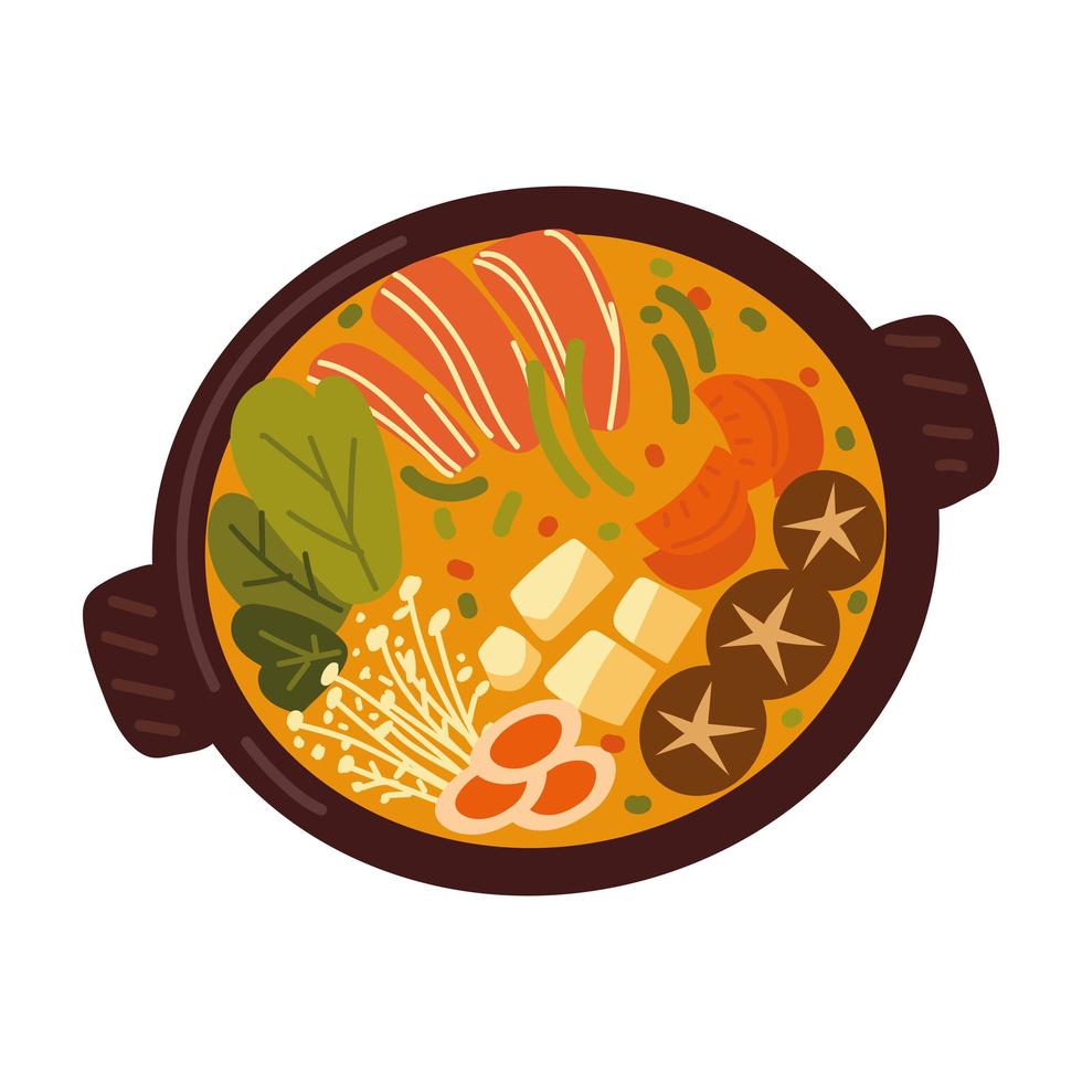 sopa tradicional china vector