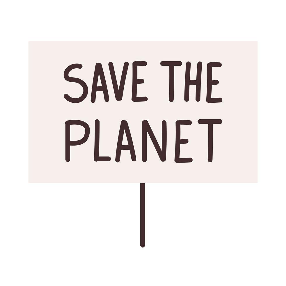 save the planet poster vector