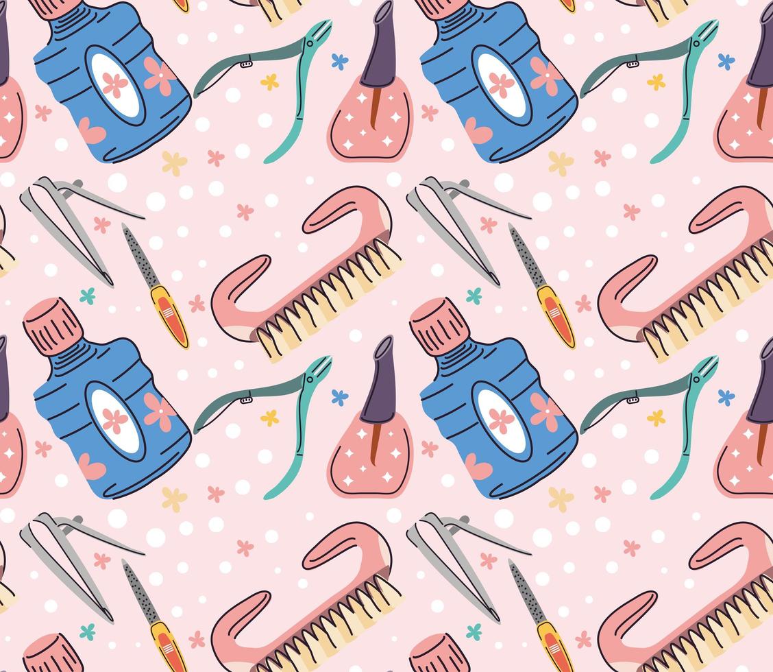 manicure tools background vector