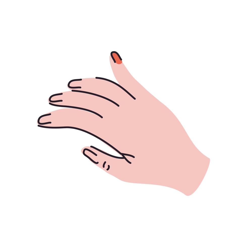 hand with manicure vector