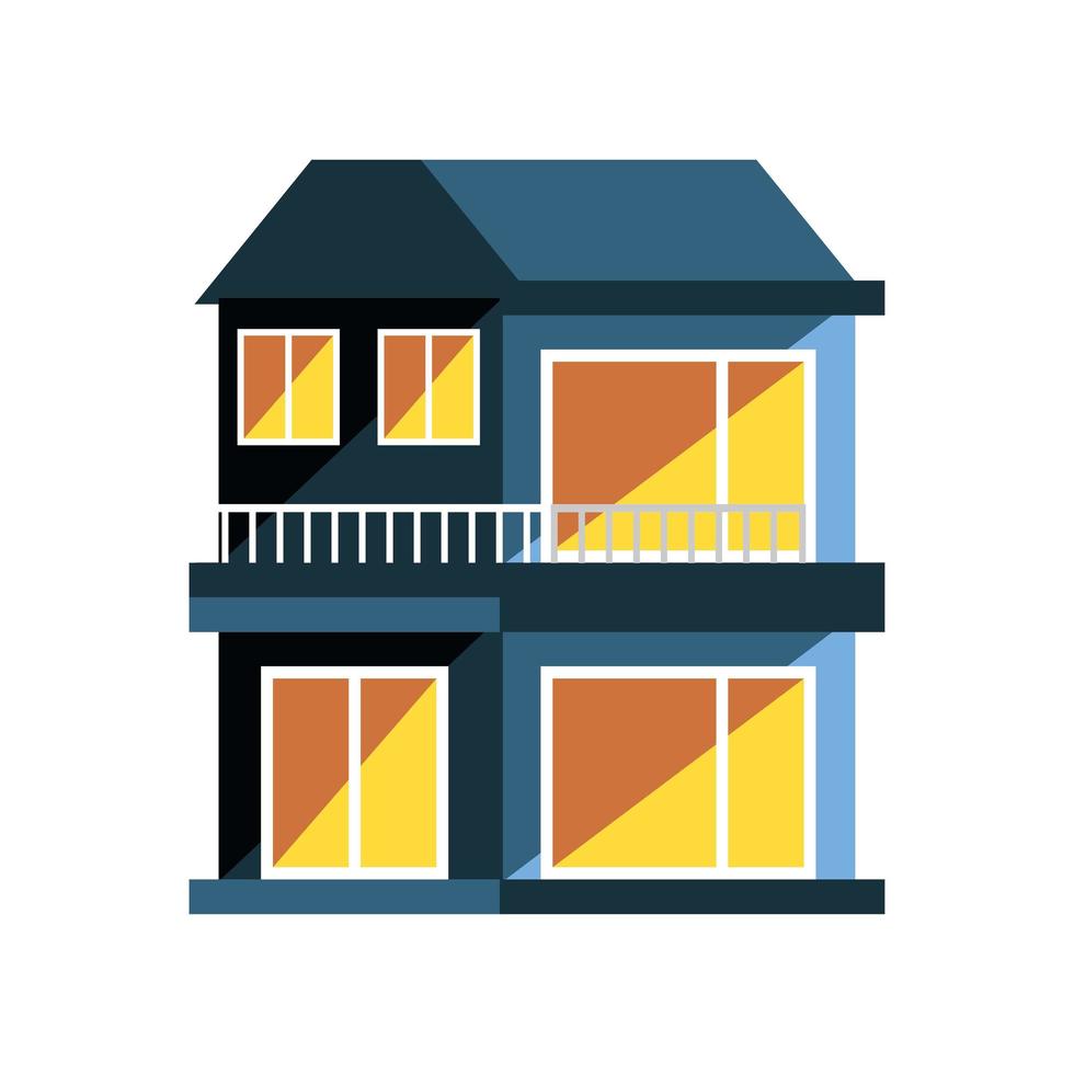 house with balcony vector