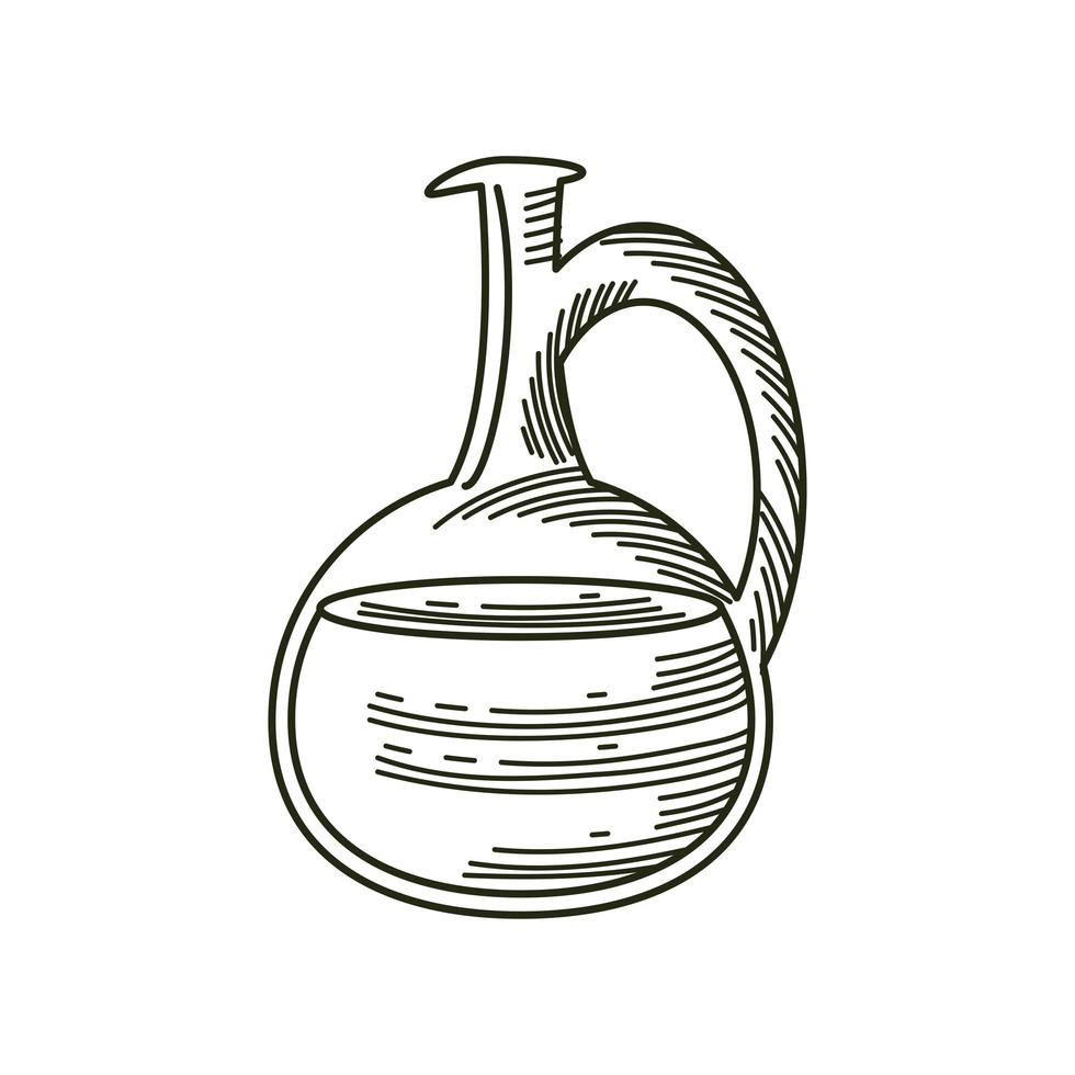 aceite de oliva estilo dibujado a mano vector