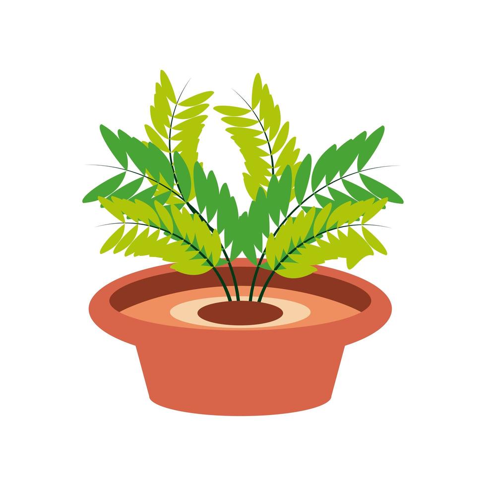 ramas de plantas en maceta vector