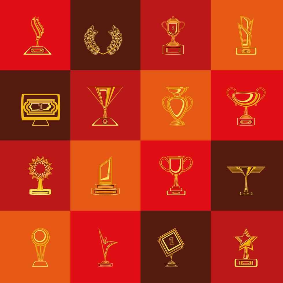 iconos de premios vector