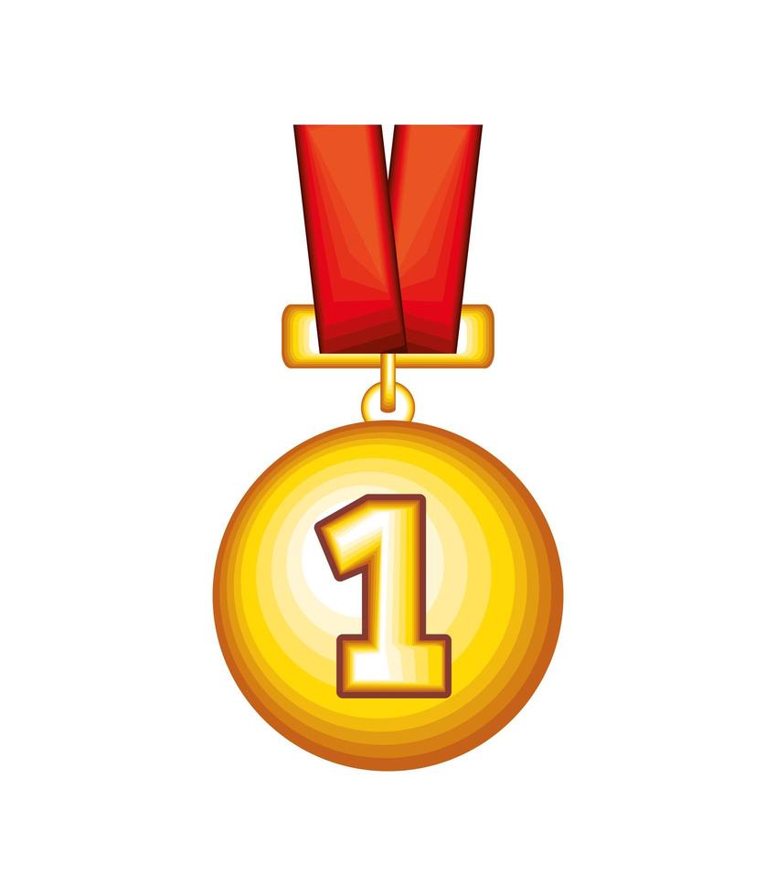 golden medal award vector