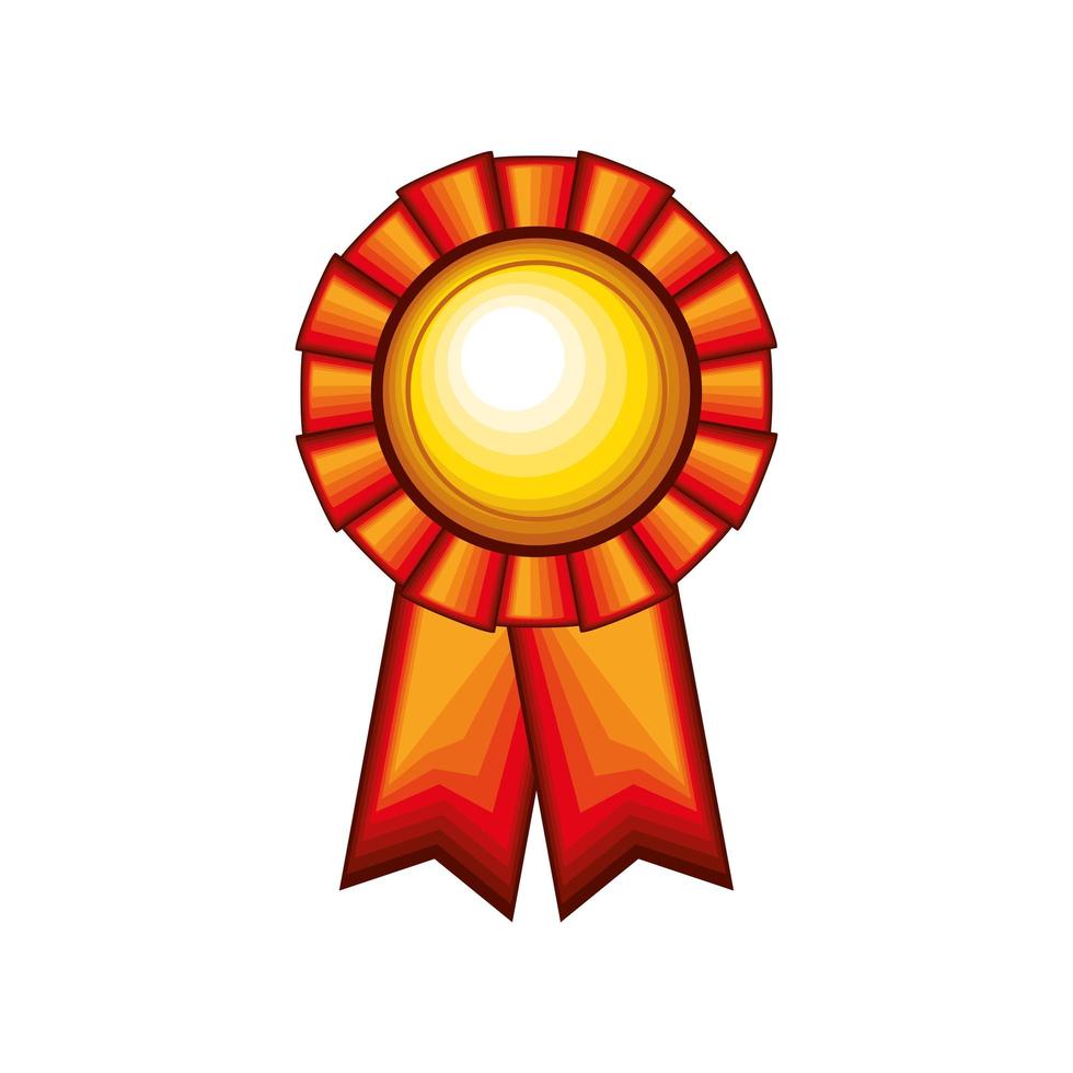 rosette award ribbon vector