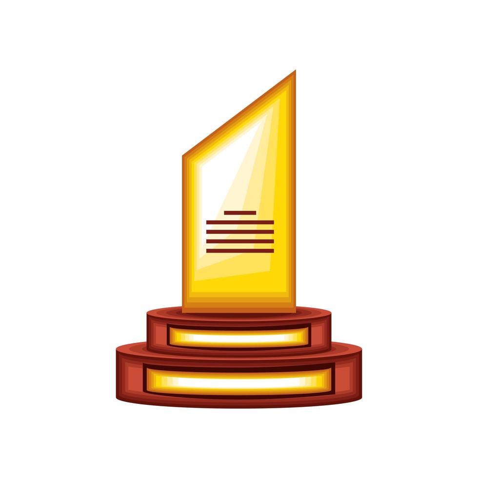 golden award plaque vector