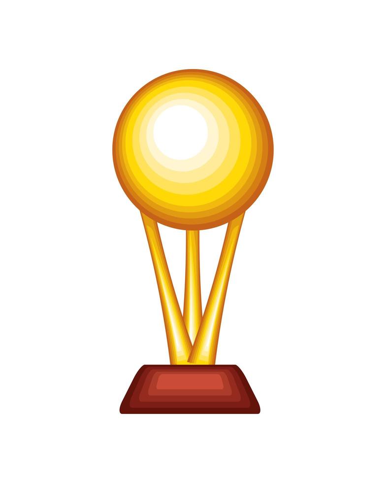 golden ball trophy vector