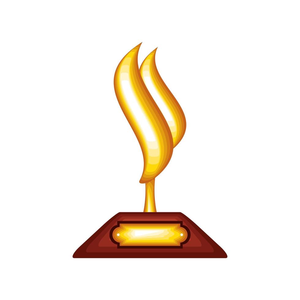 golden award flat icon vector