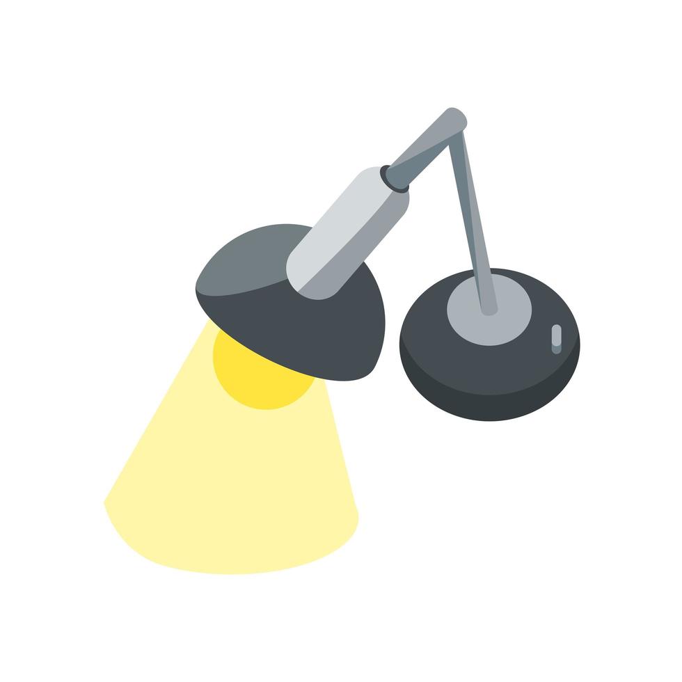 desk lamp light vector