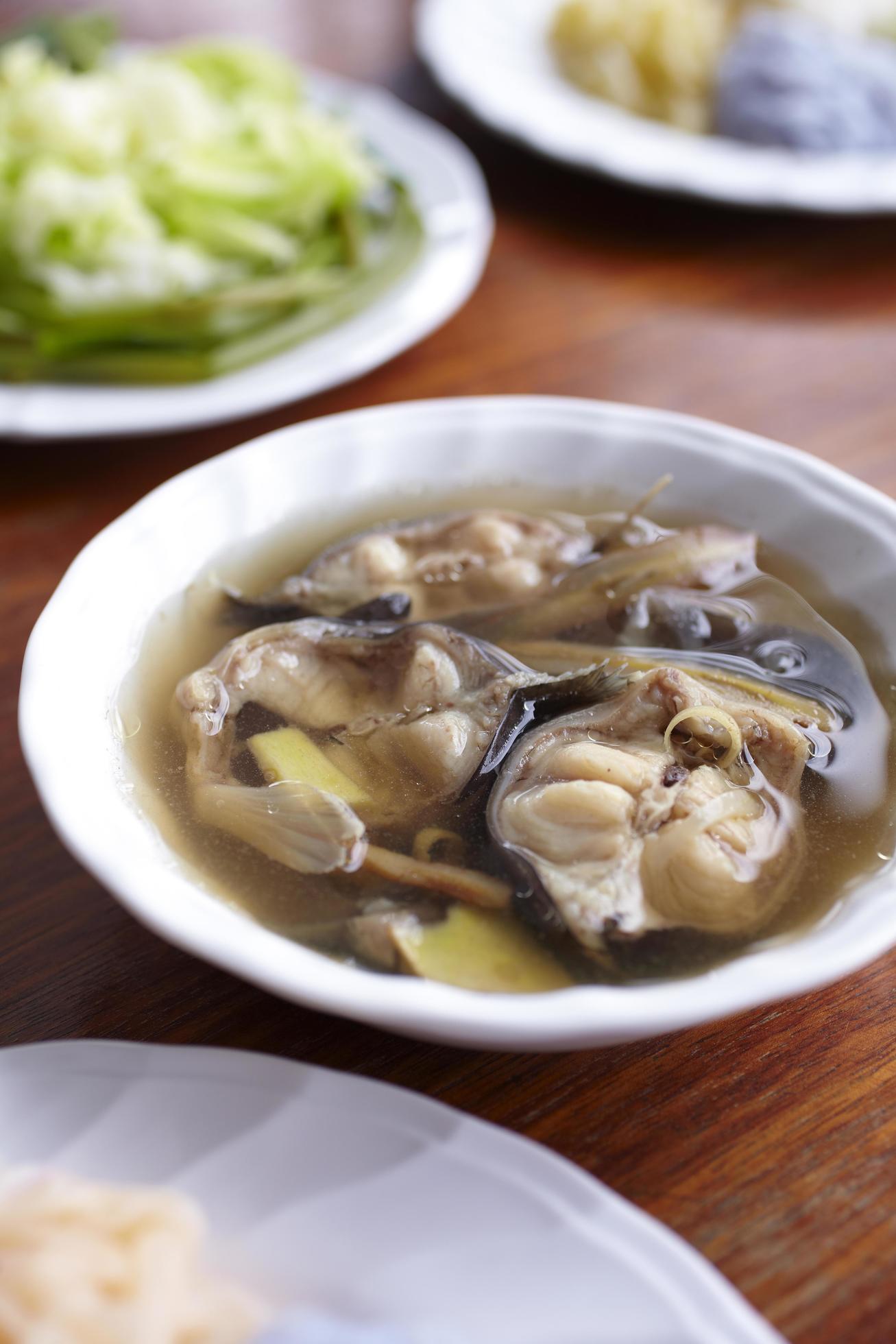 fish soup with ginger in natural light 4817547 Stock Photo at Vecteezy