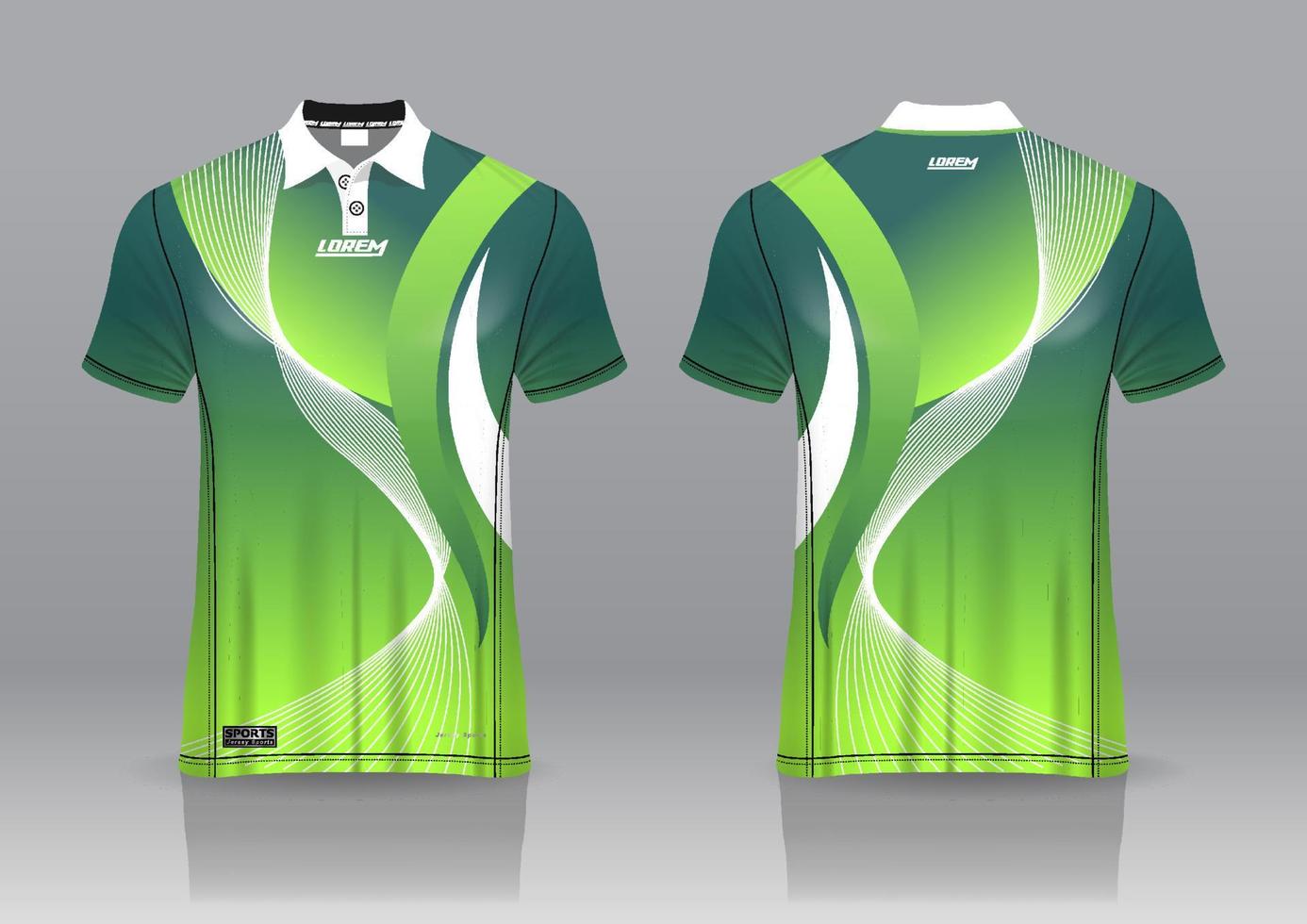green polo shirt mockup template design for sport jersey 33056890 Vector Art at Vecteezy