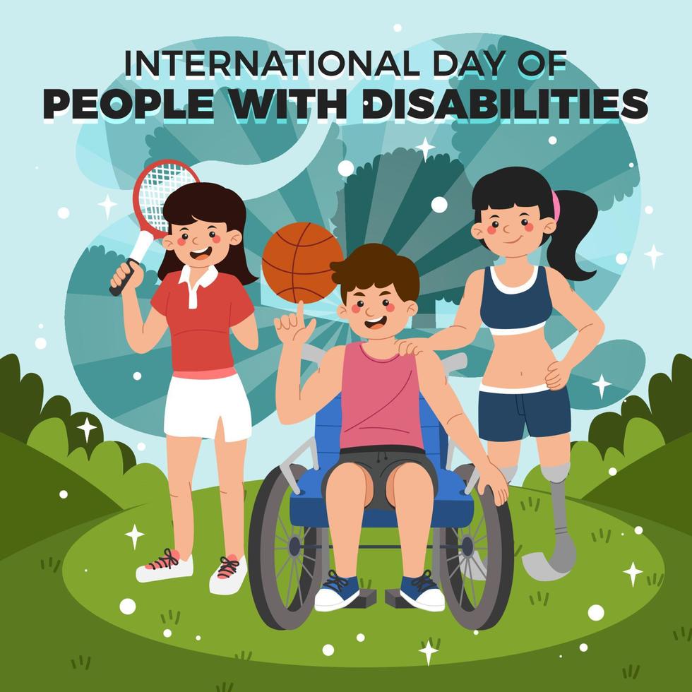 celebración del día internacional de las personas con discapacidad vector