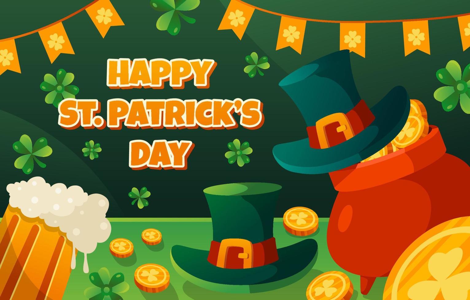 St Patrick's Day Celebration Background vector