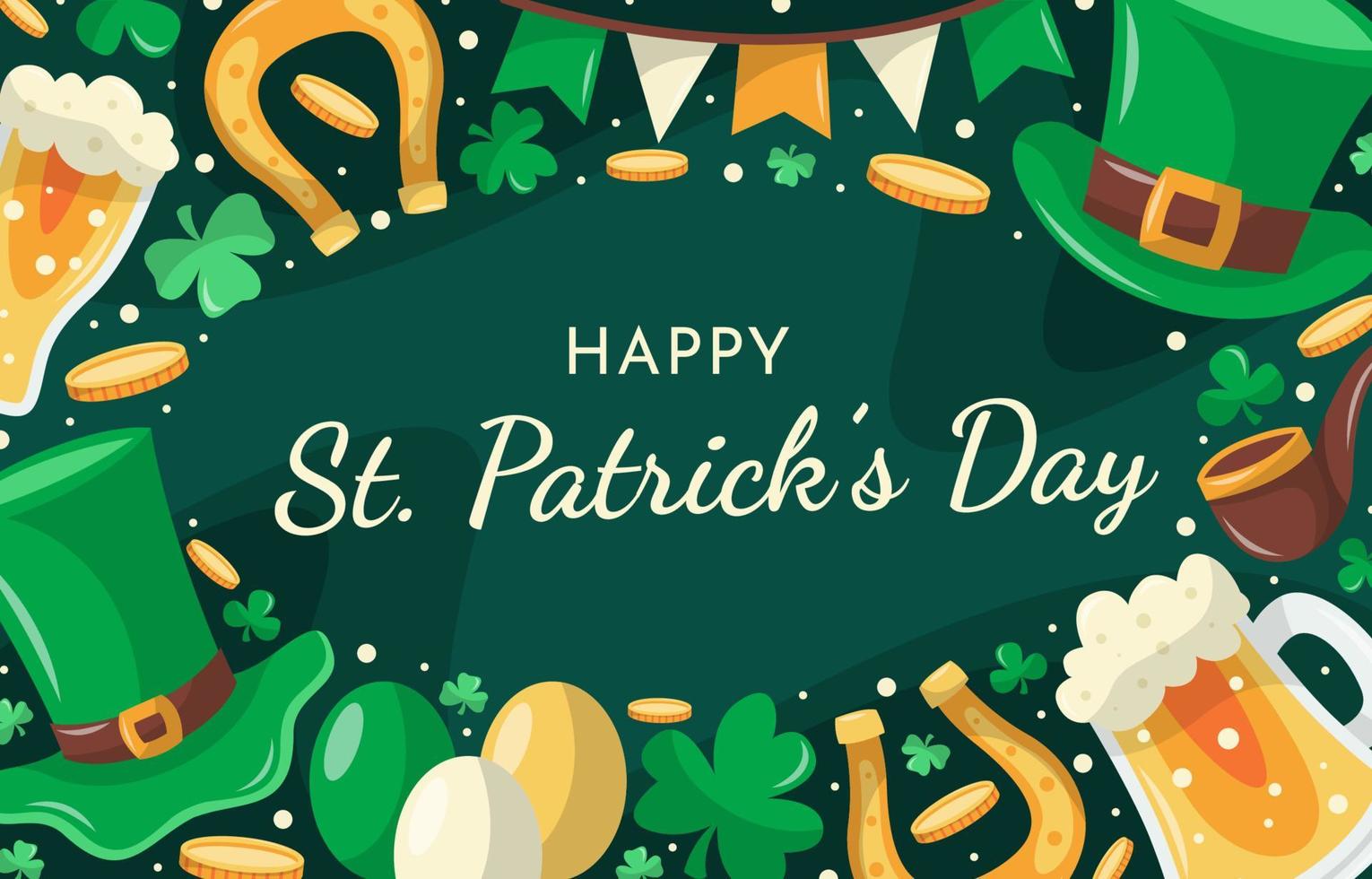 St Patrick's Hat background vector