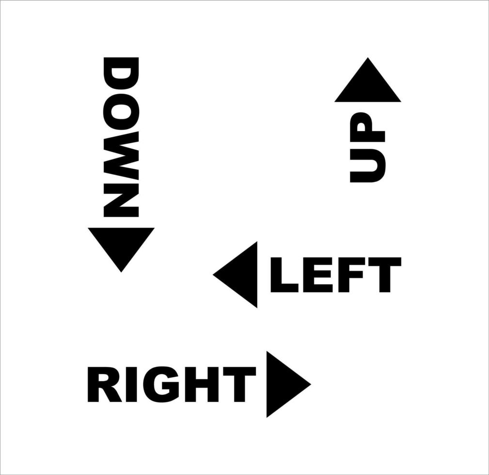 simple arrow left right up down vector