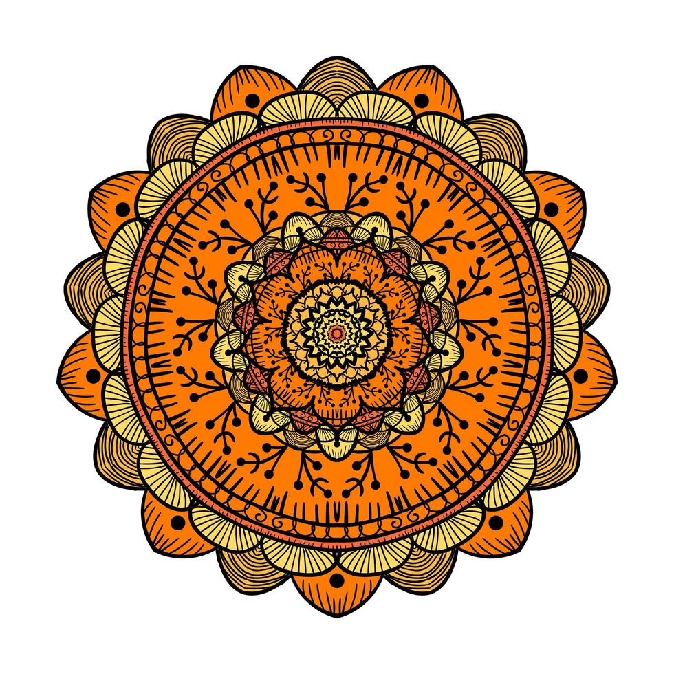 Mandala Line Template vector