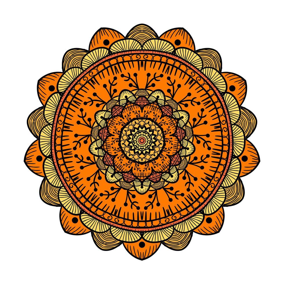 plantilla de línea de mandala vector