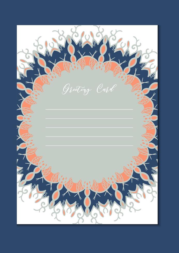 Mandala oriental template card vector