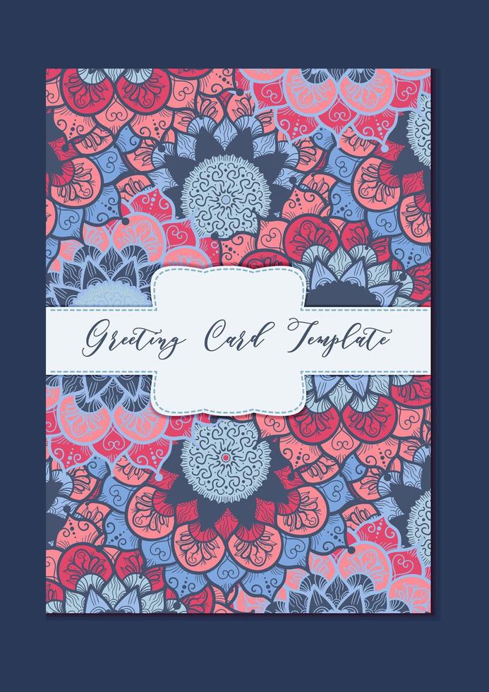 Mandala vintage template card vector