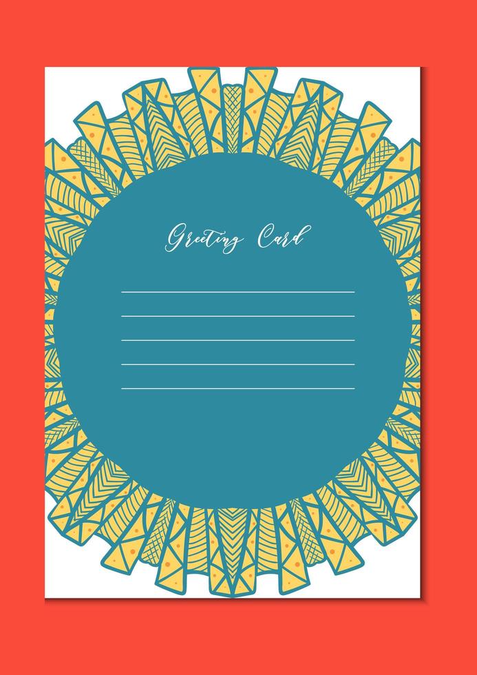 Mandala oriental template card vector
