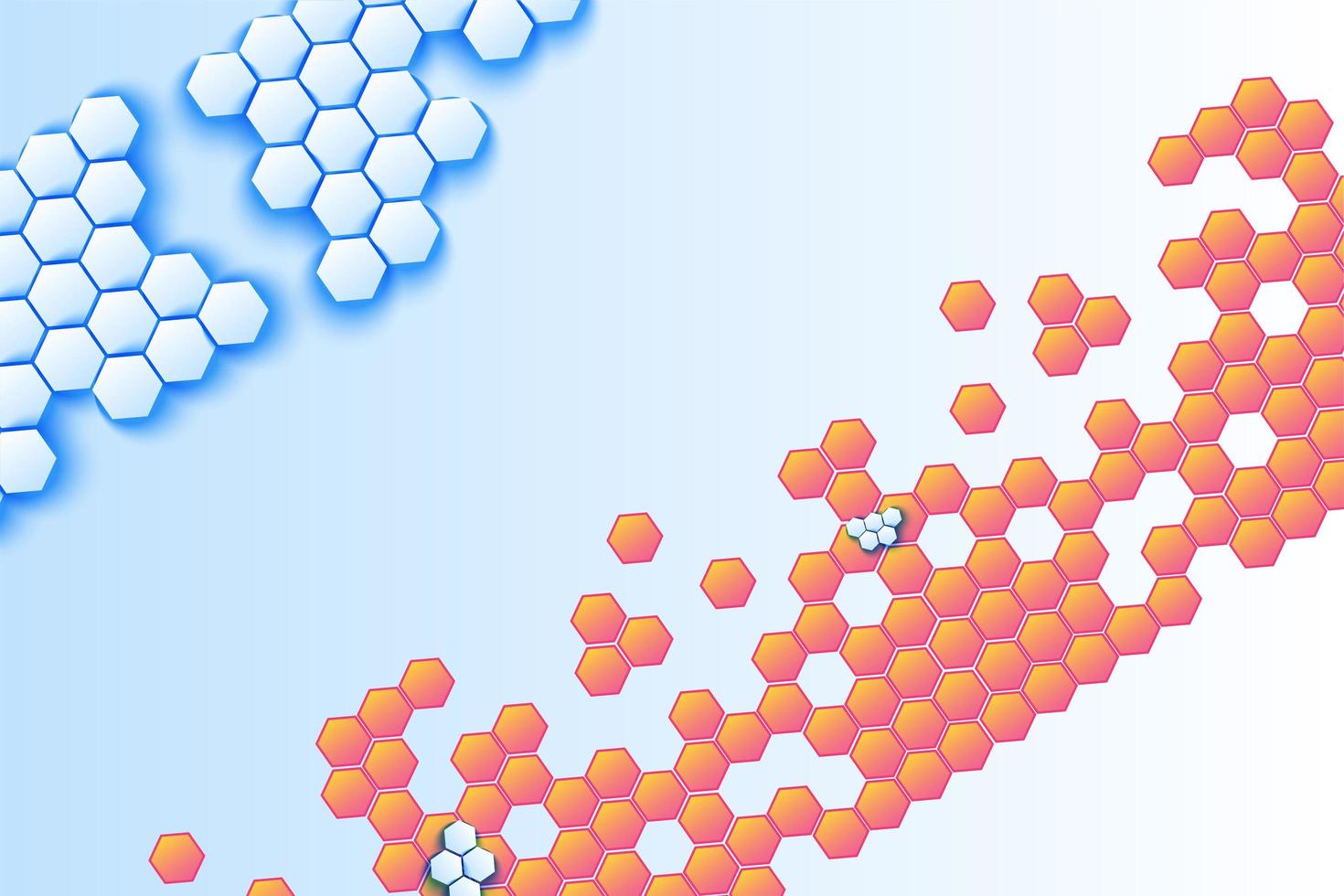 Honeycomb volumetric mosaic vector background