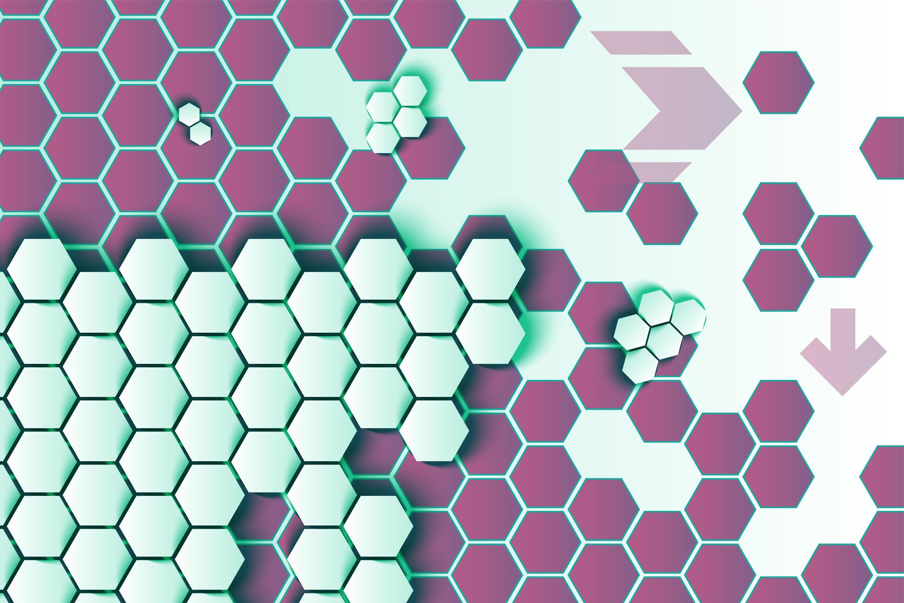 Hexagons and arrows vector background 4818308 Vector Art at Vecteezy