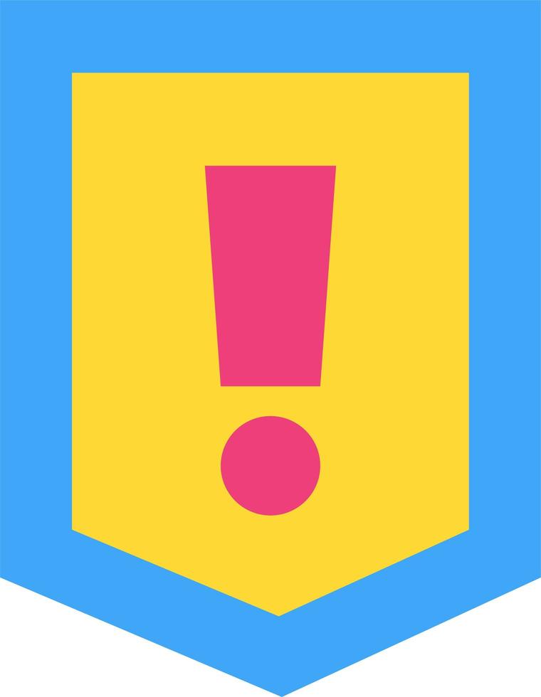 Attention, warning flat icon vector