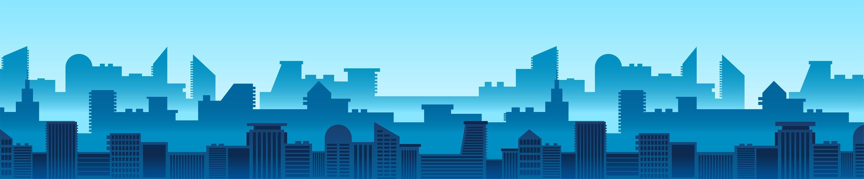 Modern cityscape horizontal background vector