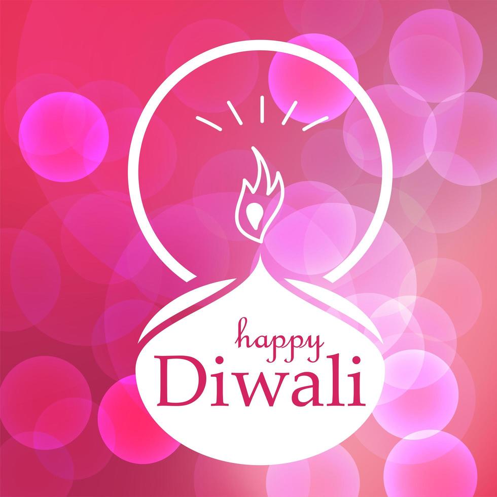 banner de celebración de feliz diwali vector