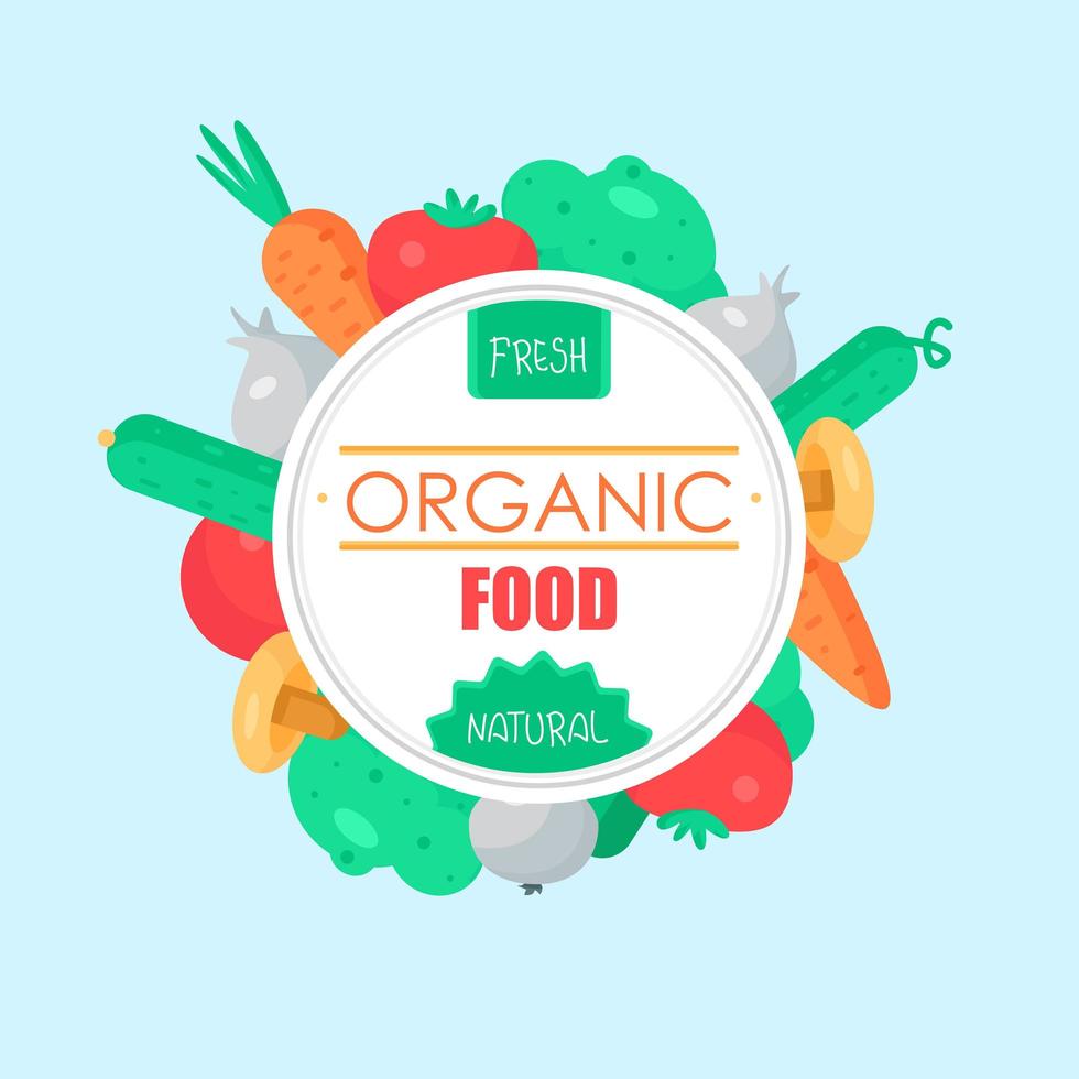 Fresh Vegetable Badge vector