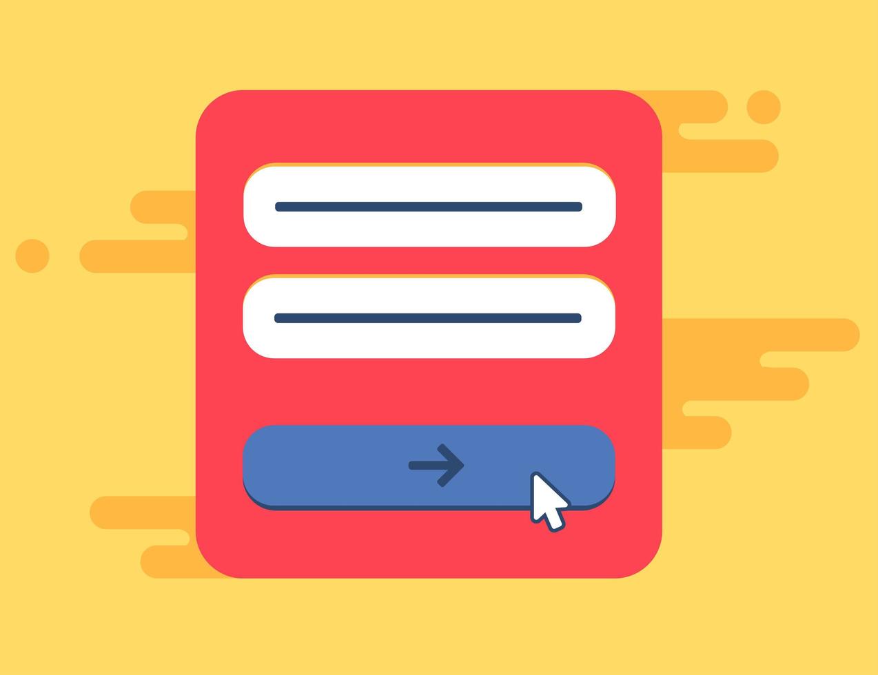 Web Template of Computer Login Form vector