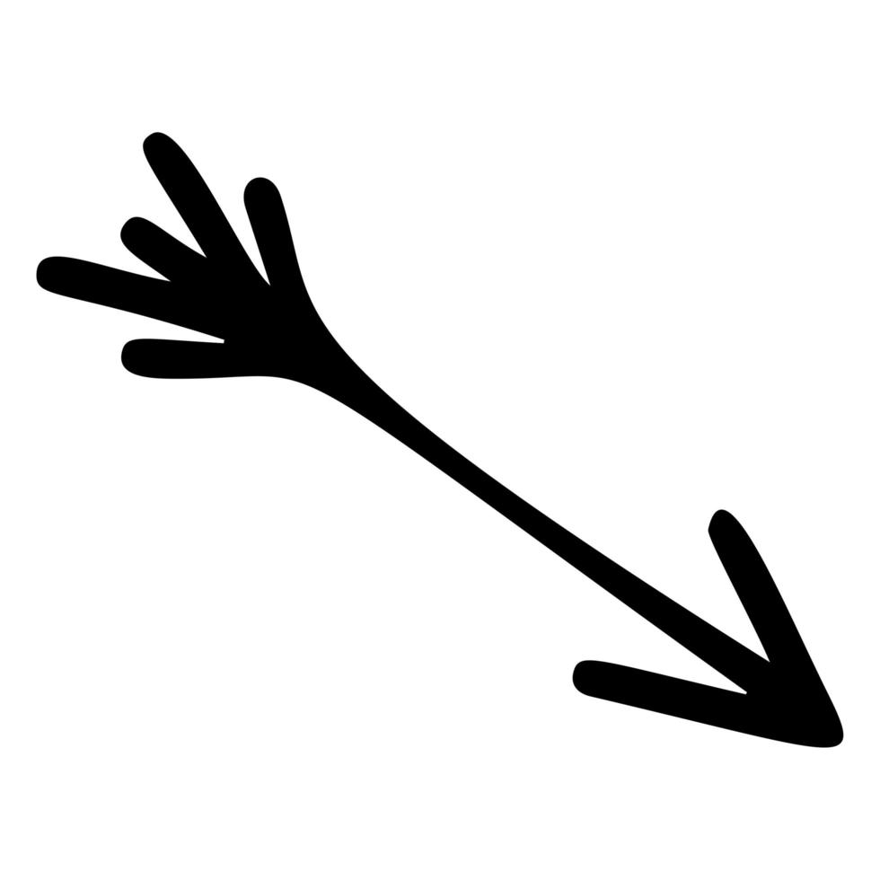 Bow arrow hand drawn illustration vector