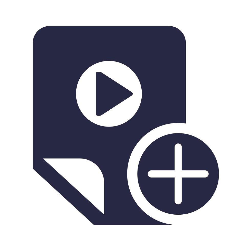 Video player, app checking glyph vector icon