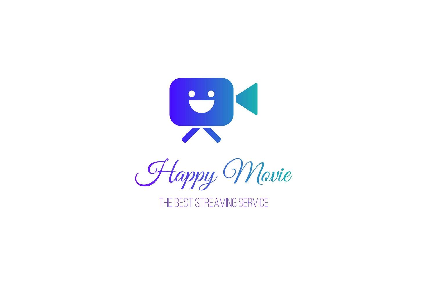Happy Camcorder Movie Service Logo Web Design vector