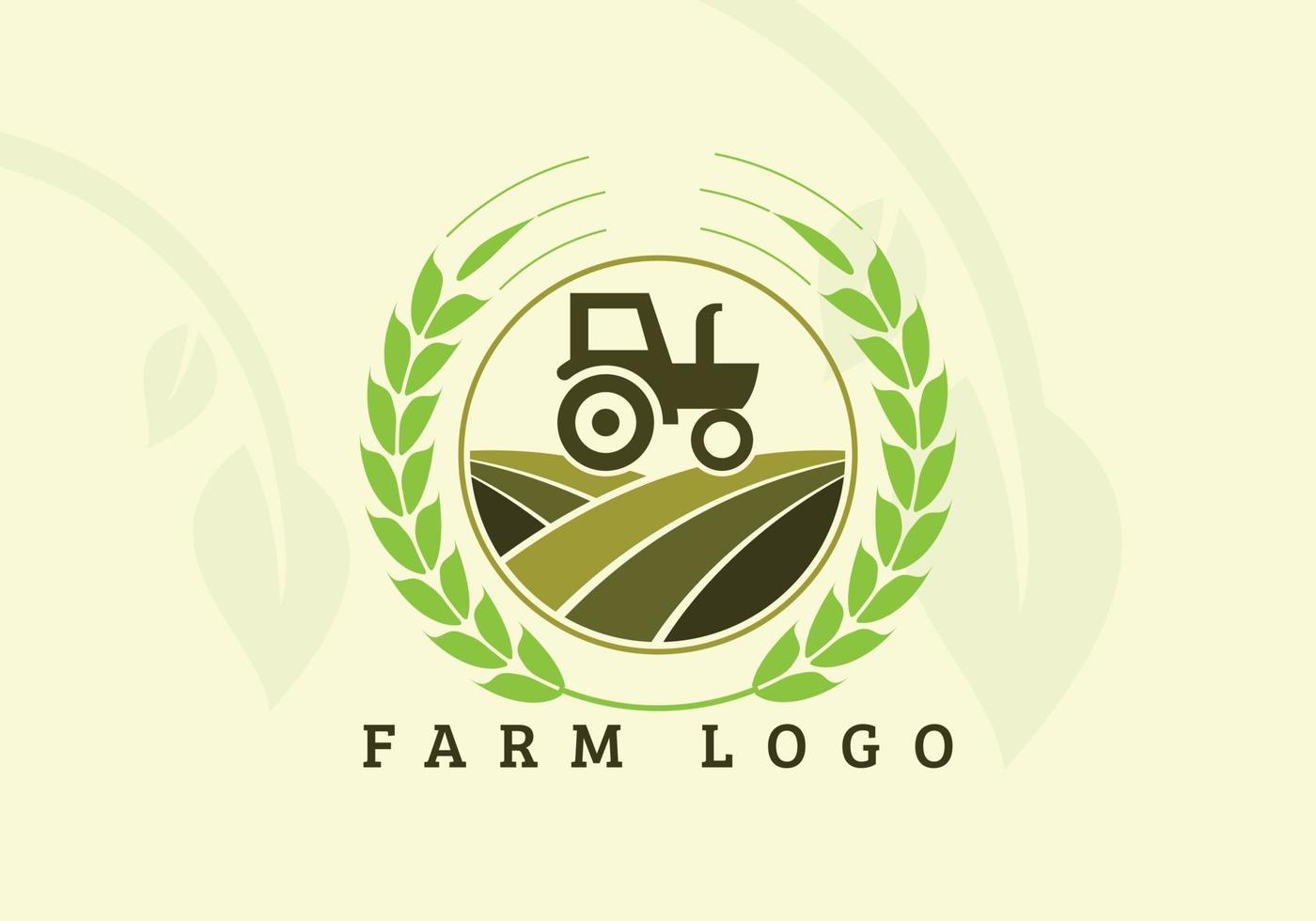 logotipo de tractor o plantilla de logotipo de granja, adecuado para cualquier negocio relacionado con las industrias agrícolas. vector