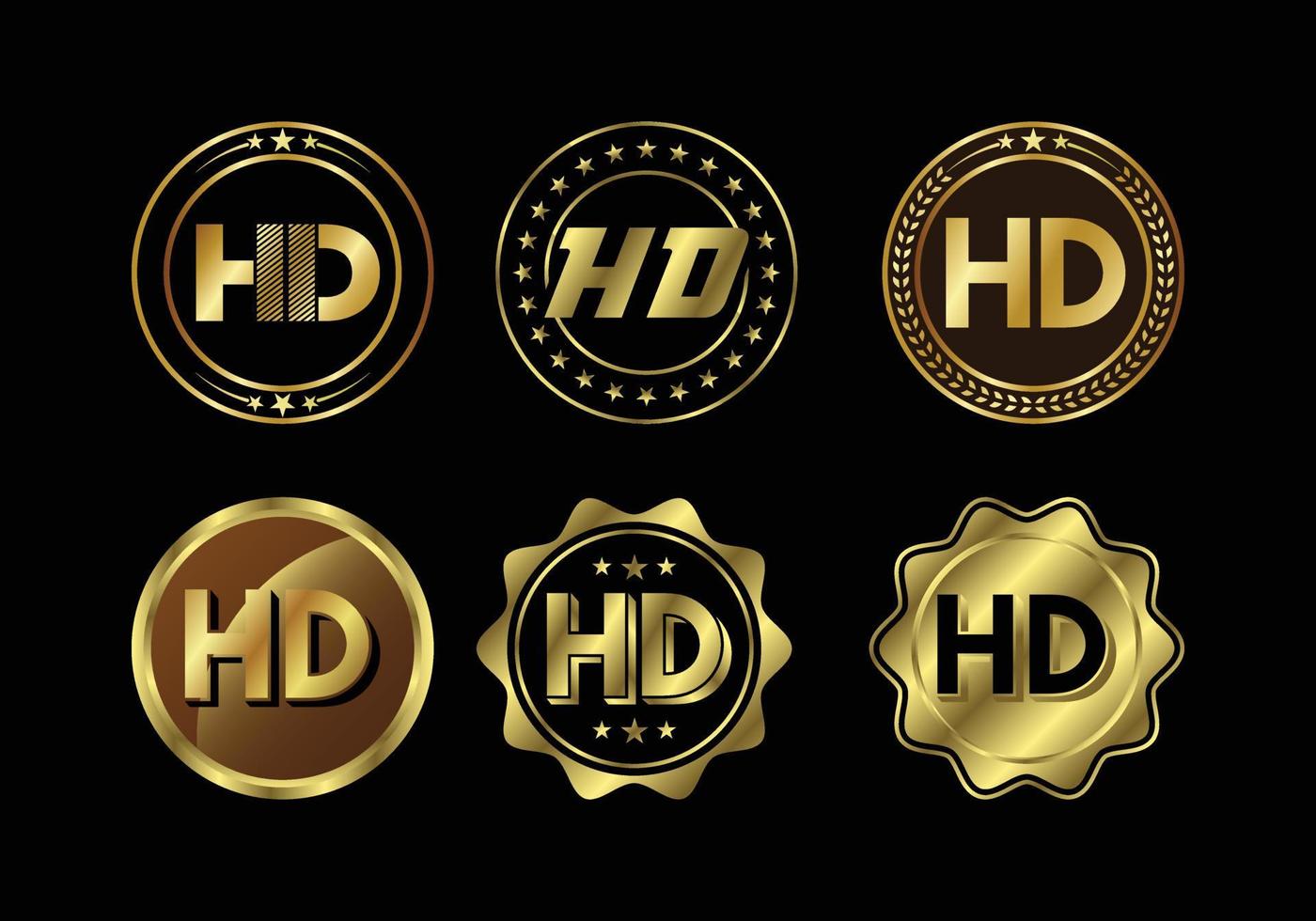 HD Label web button. vector