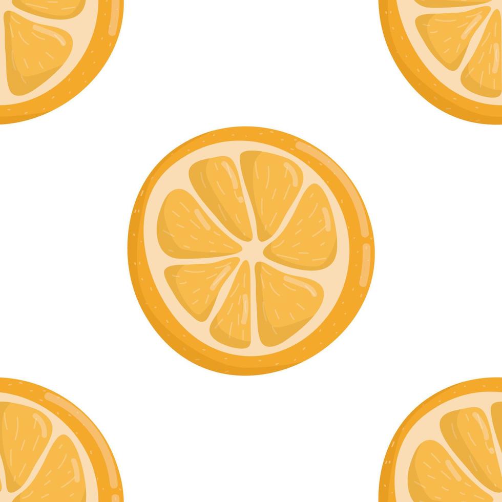 Orange fruit seamless pattern. vector