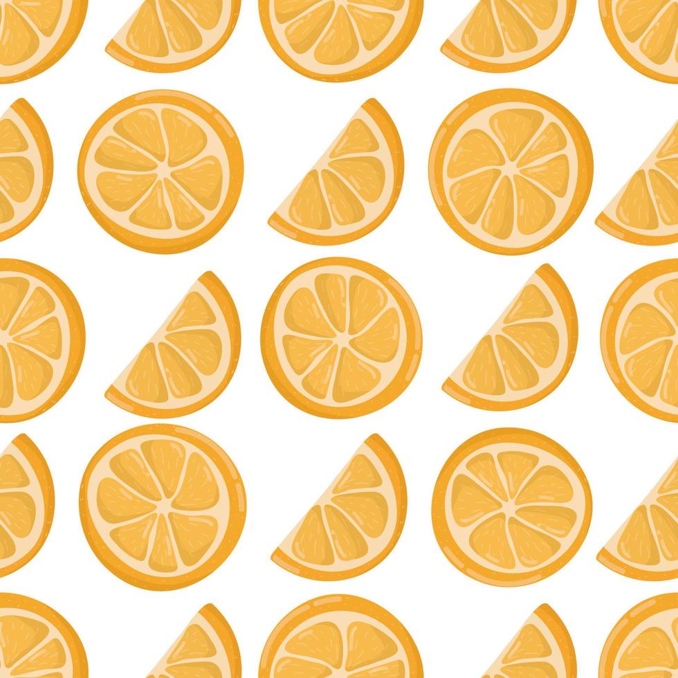 Patrón sin fisuras de fruta naranja. vector