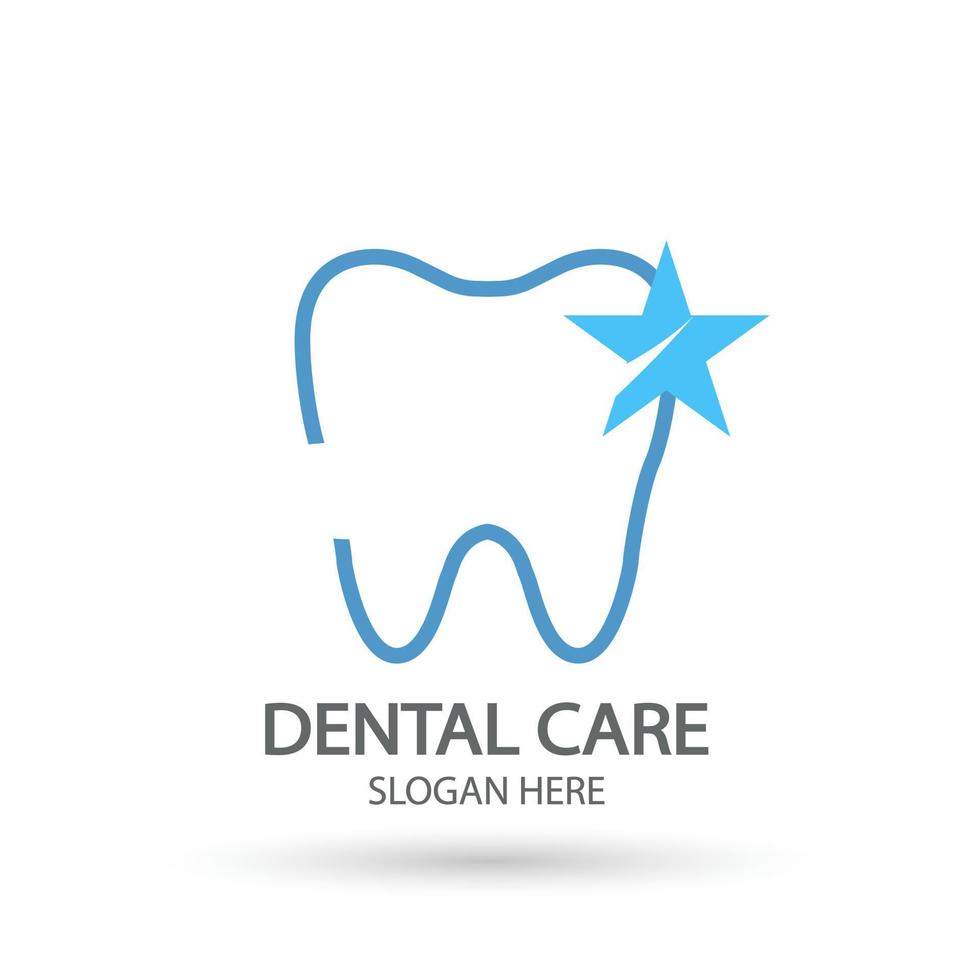 Dental clinic logo. Tooth vector template, Oral care dental and clinic symbol icon with modern design style.