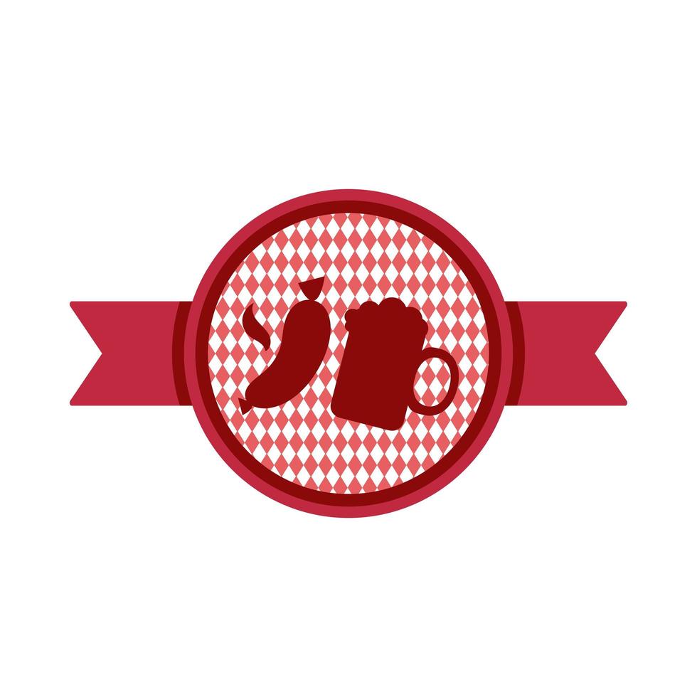 Oktoberfest simple ribbon for banner and headline vector