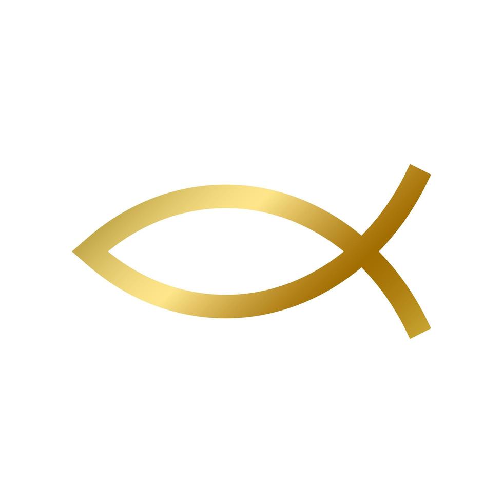 ichthys pez signo aislado dios cristiano religión vector