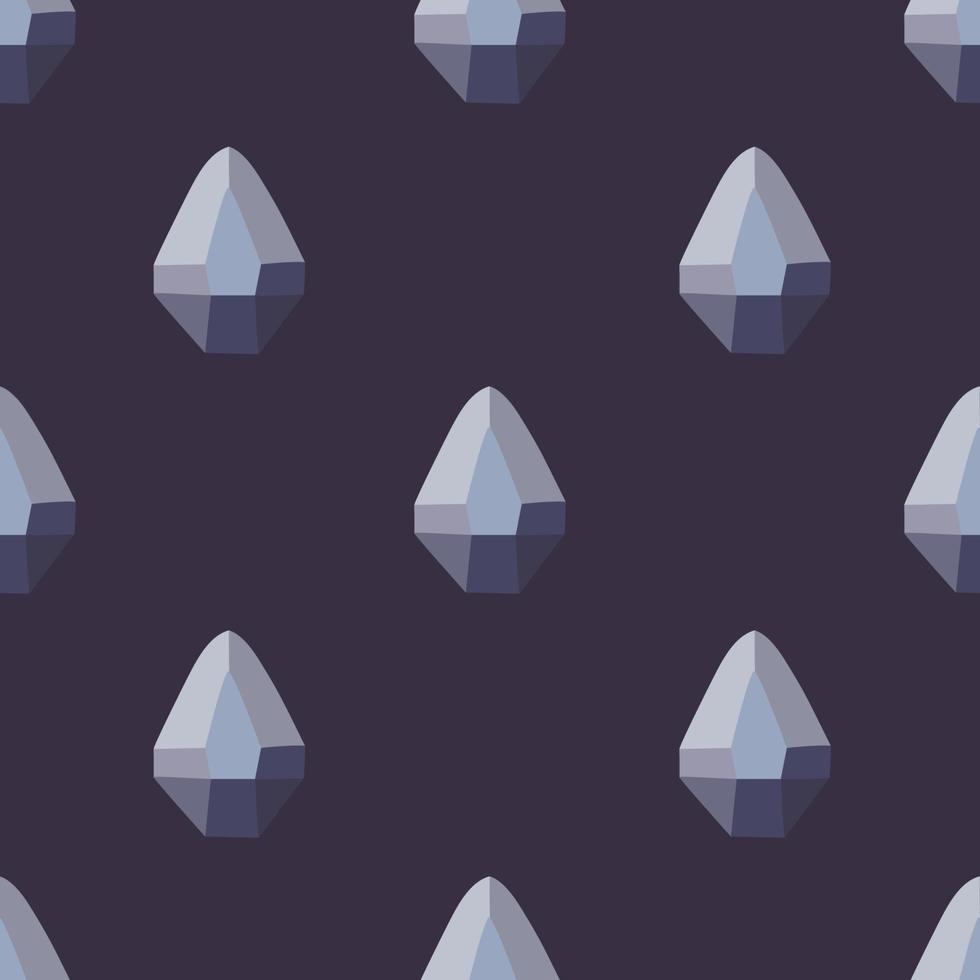 seamless pattern with magic colored crystals, jewel, gem, precious stones.  seamless background with diamonds and jewelry. vector