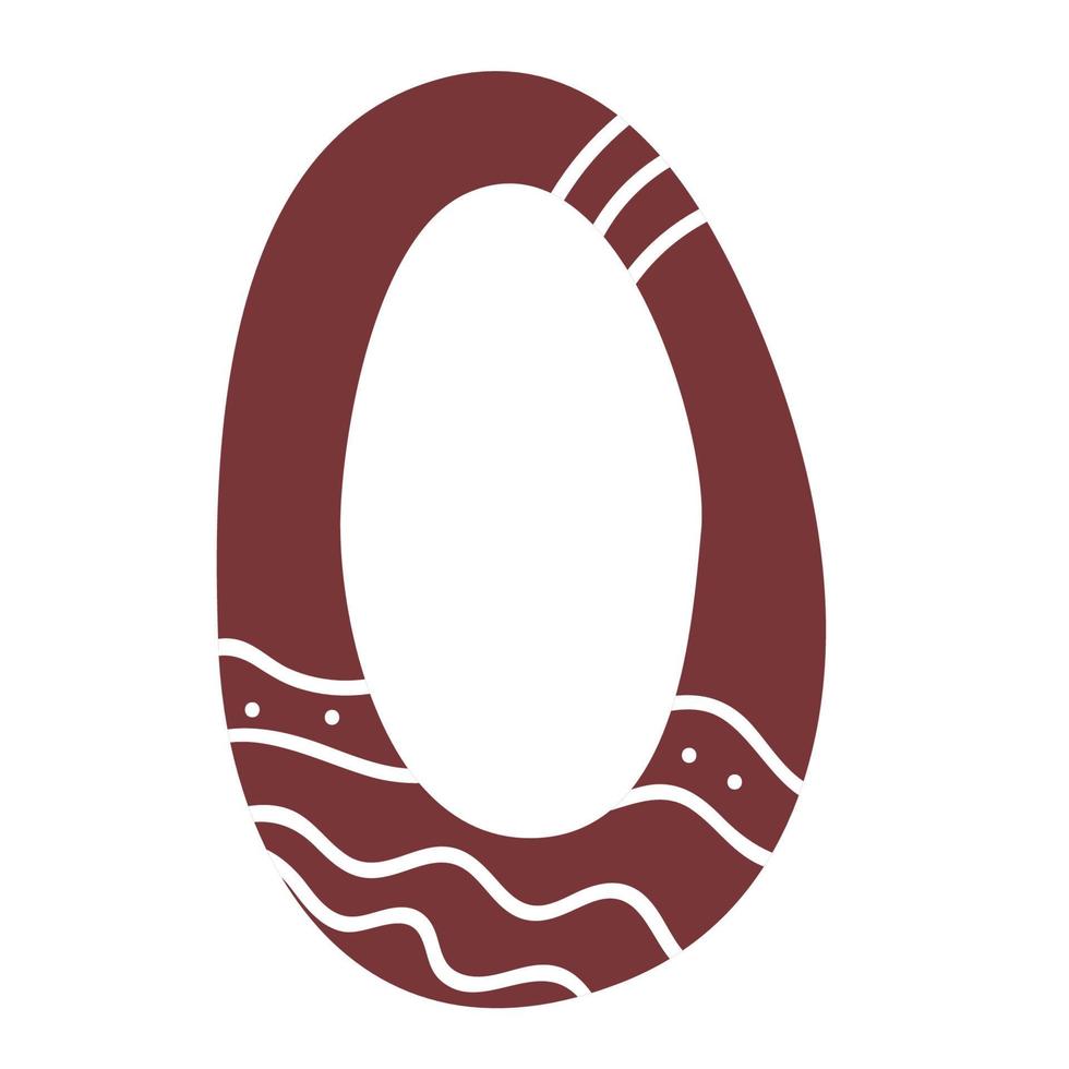 number zero, numeral zero simple vector