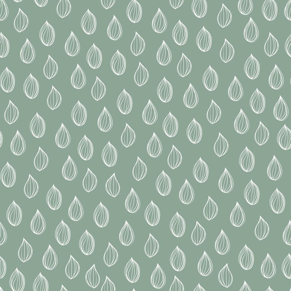 minimalustic green Background with line  botanical seamless pattern, abstract leaves, boho style vector